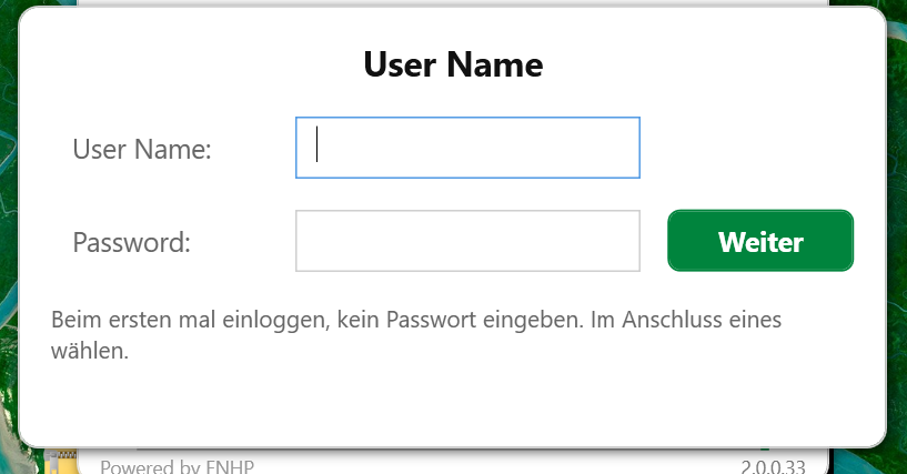 Loginscreen in DeliveryCheck